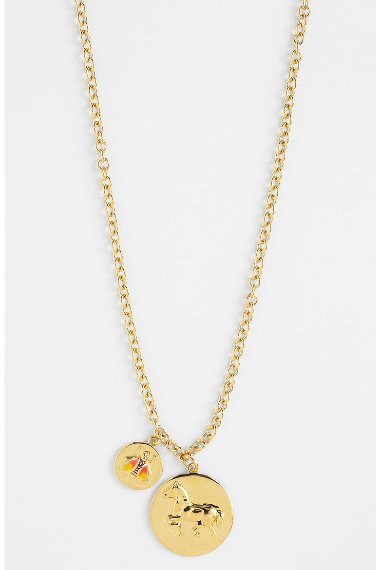 'Buddy' Long Cluster Pendant Necklace, Main, color, GOLD MULTI