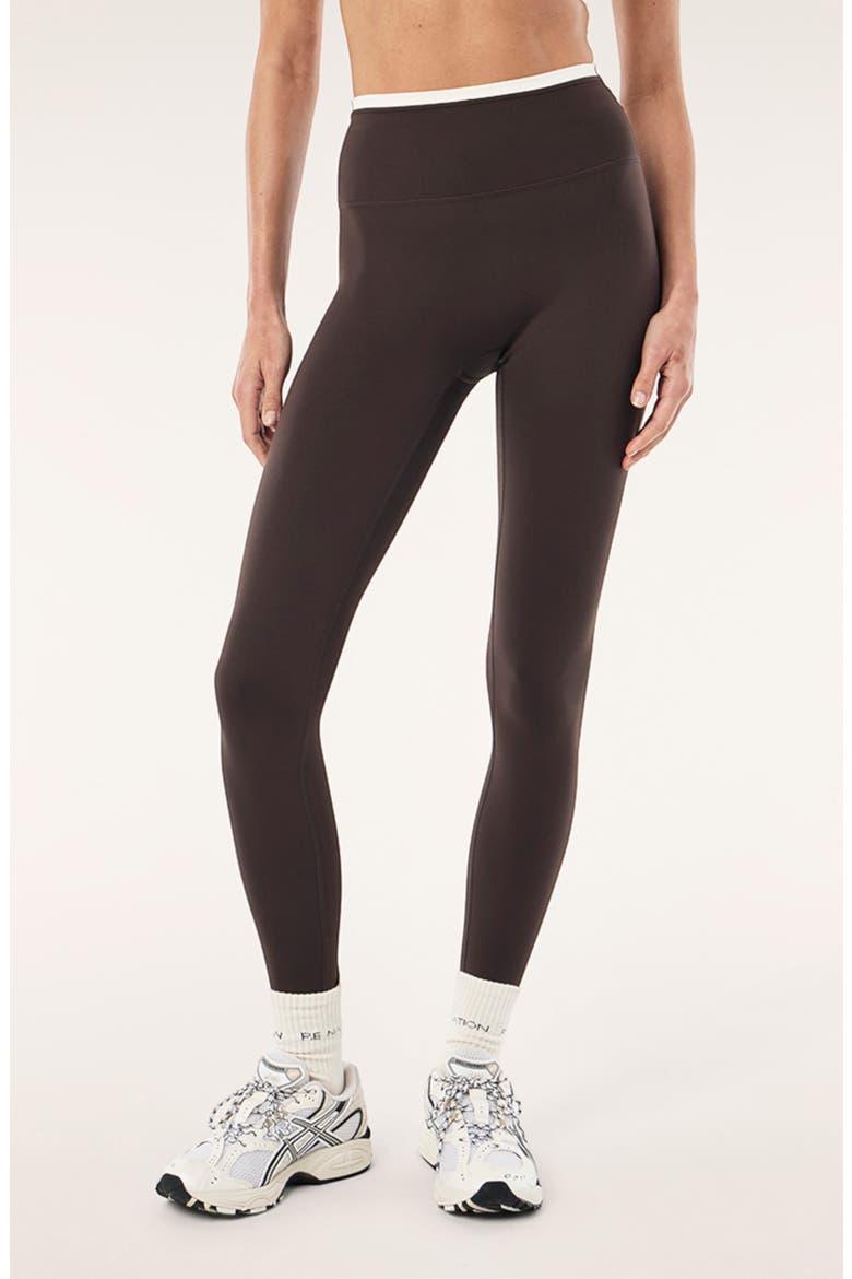 Vita High Waist Leggings, Main, color, COFFEE/ WHISPER WHITE