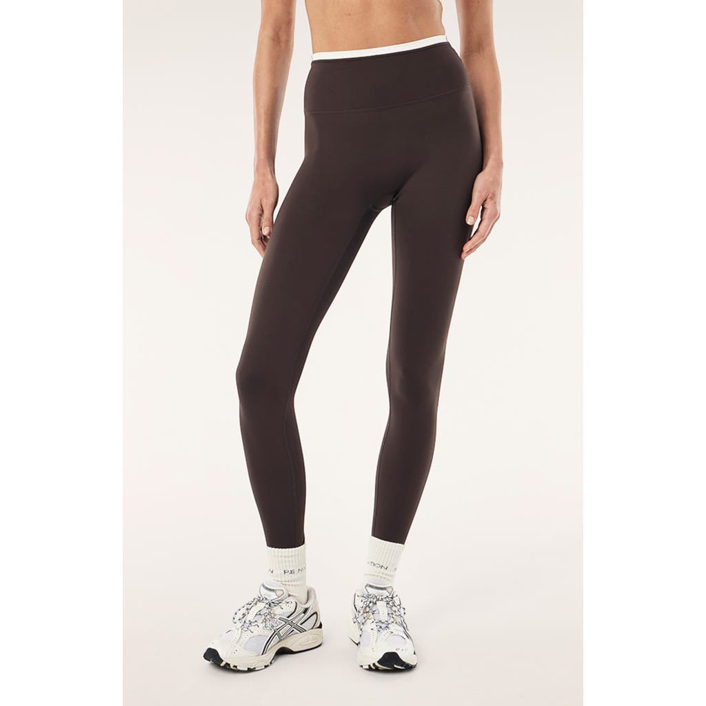 P.E Nation Vita High Waist Leggings in Coffee/whisper White at Nordstrom, Size X-Large
