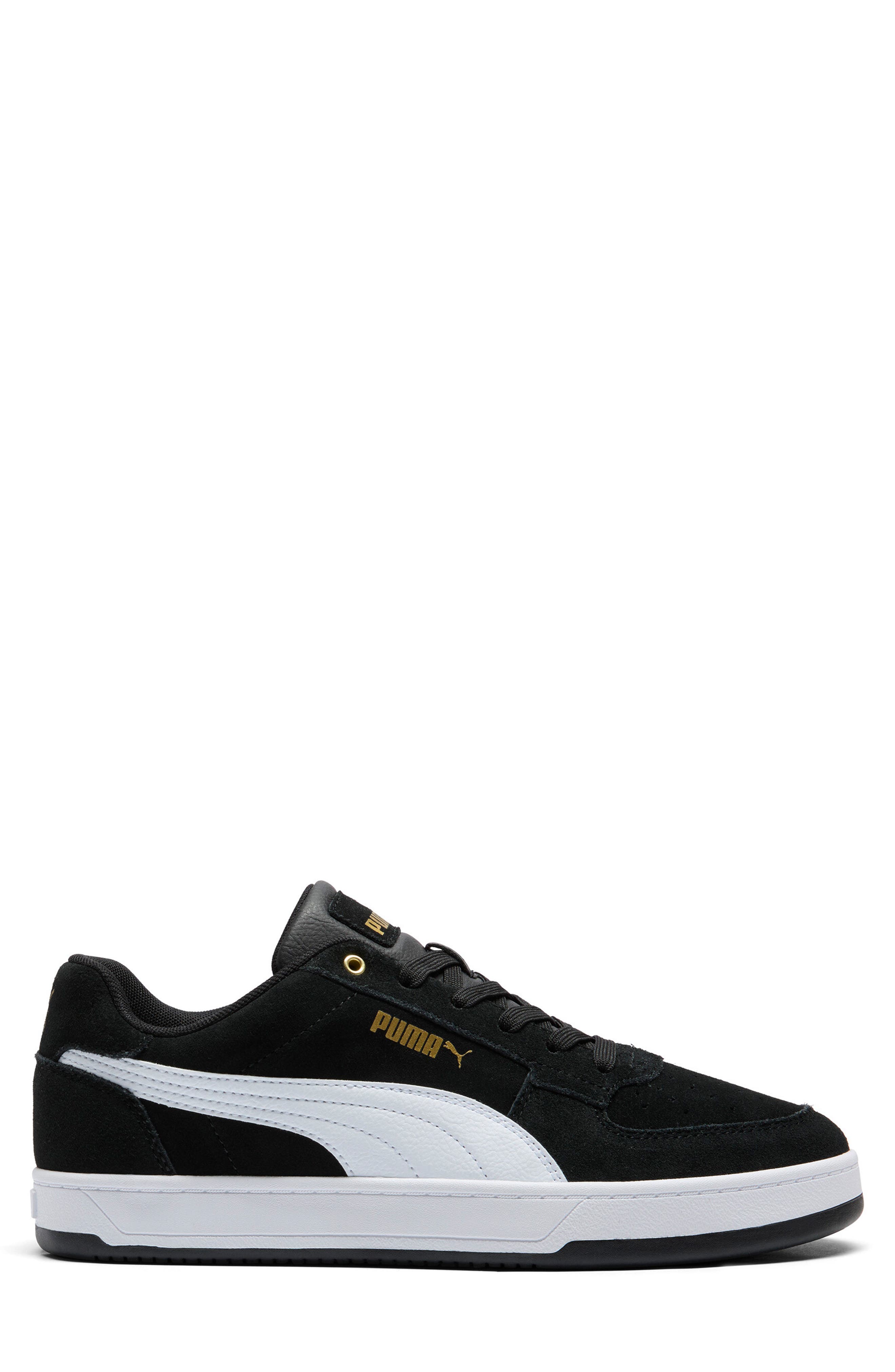 PUMA Caven 2.0 Full Suede Sneaker, Alternate, color, Puma Black-Puma White- Gold