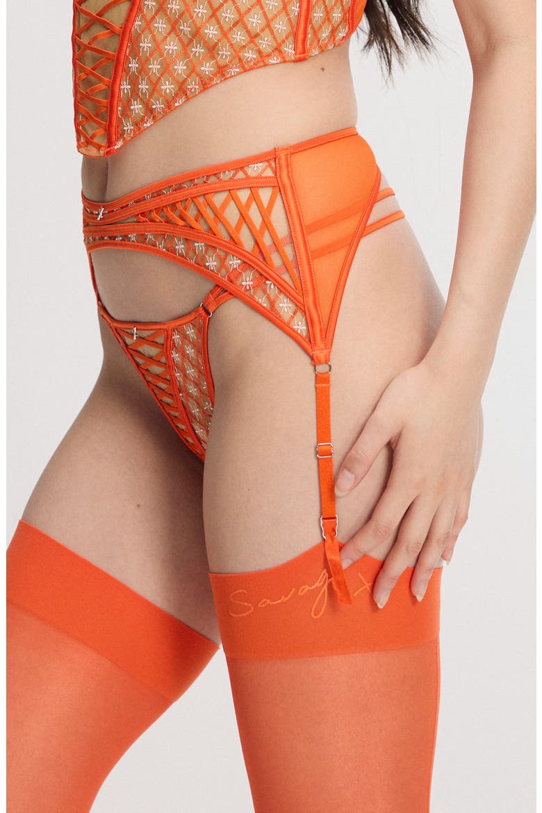 Lil' Tied Up Garter Belt, Alternate, color, RED TEMPO