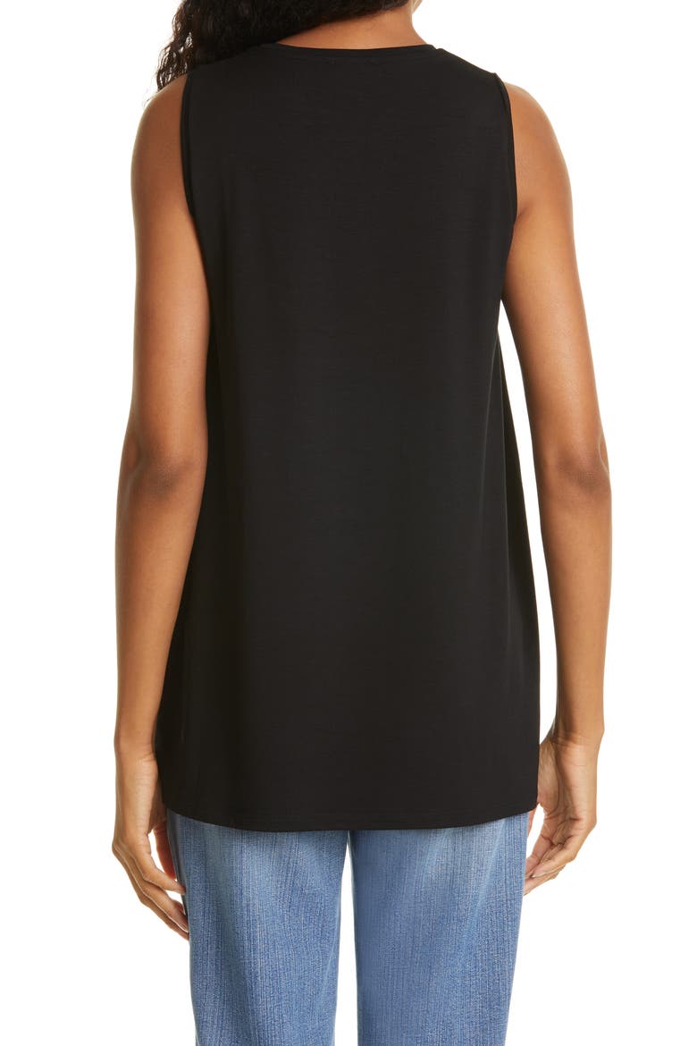 Crewneck Long Tank, Alternate, color, BLACK