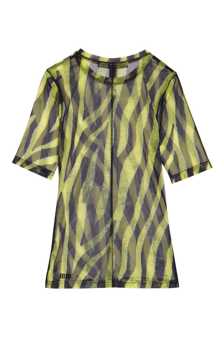 The Animal Print Mesh Top, Alternate, color, MULTI CO