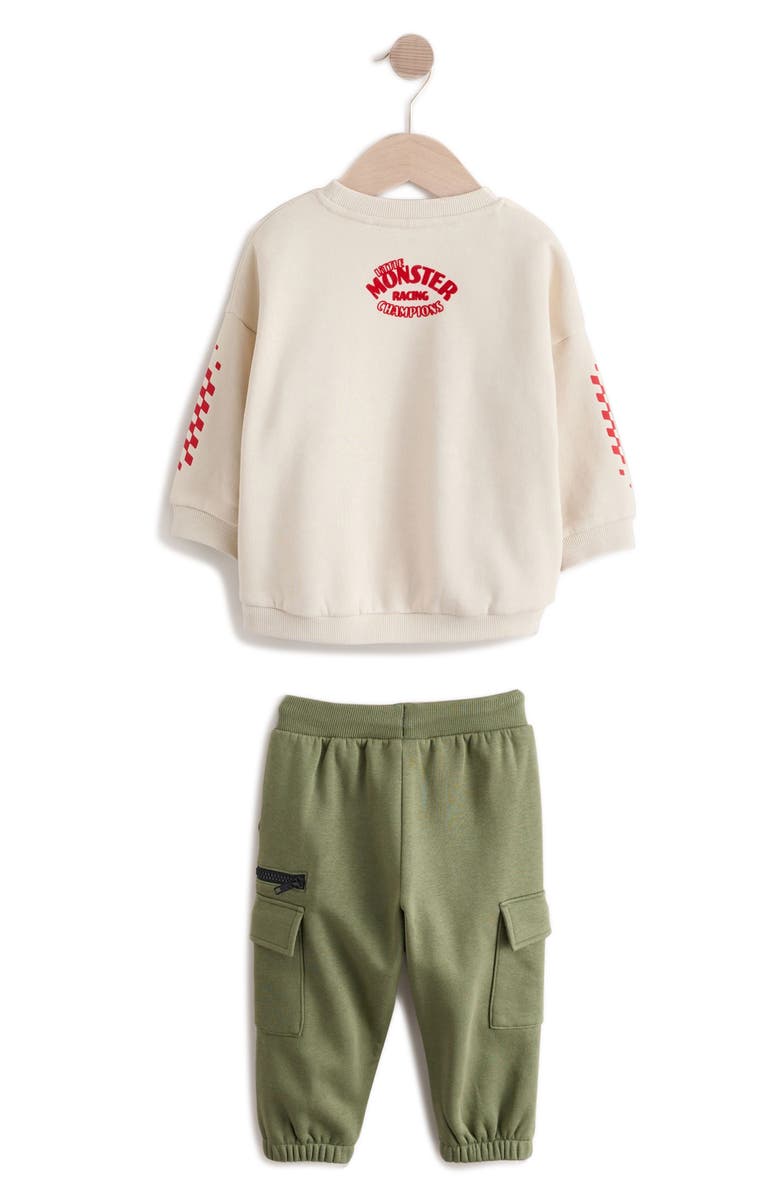 NEXT Kids' Monster Truck Cotton Blend Sweatshirt & Sweatpants Set, Alternate, color,