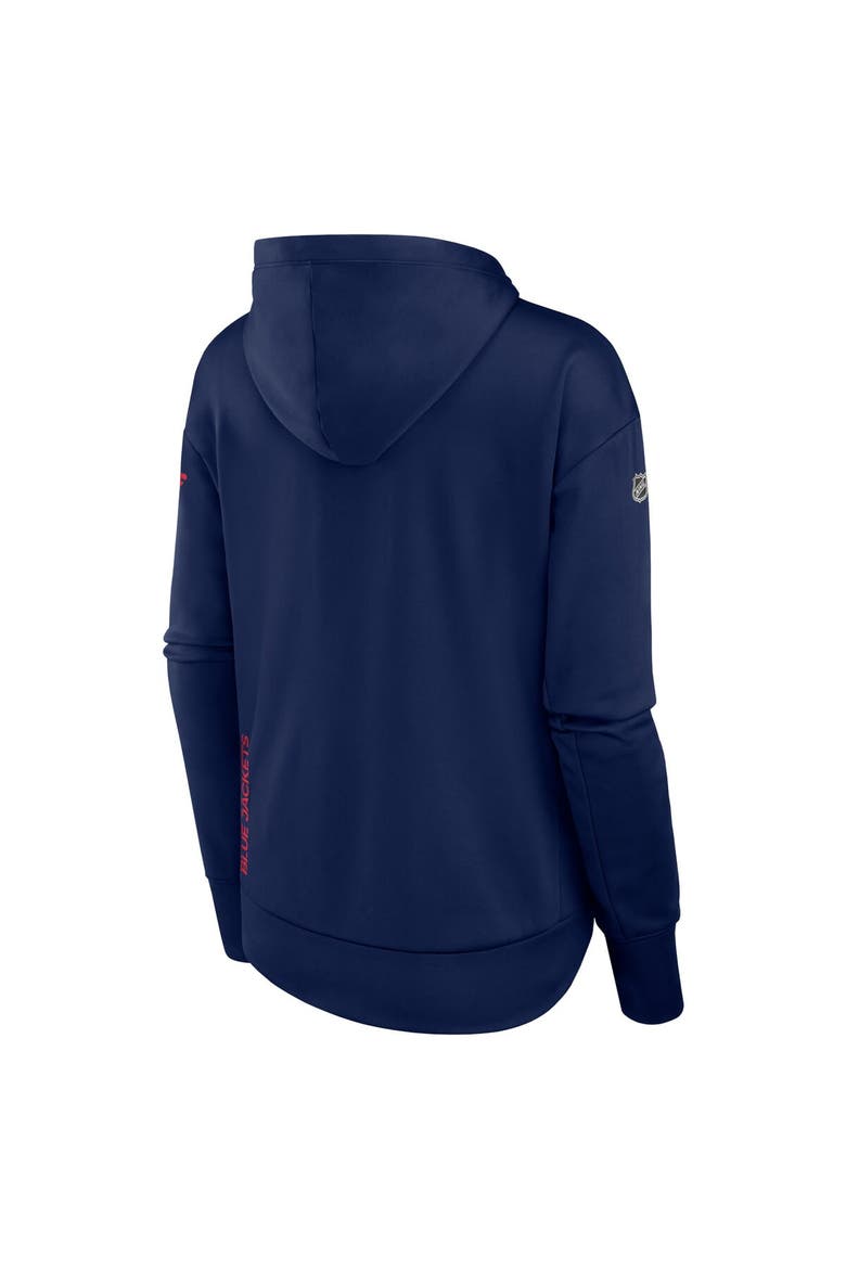 Women's Fanatics Branded  Navy Columbus Blue Jackets Authentic Pro Scuba Full-Zip Hoodie, Alternate, color, Navy