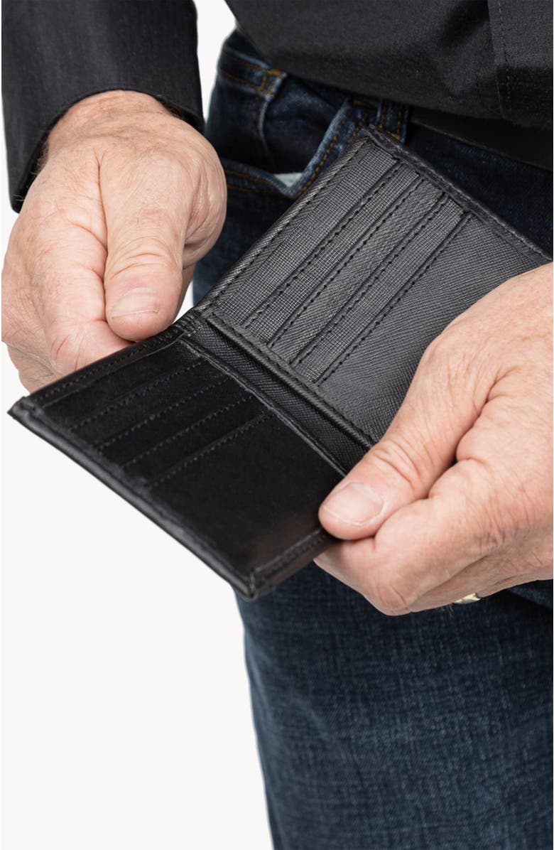 Deux Mains Shotgun Wallet For Him, Alternate, color, Black