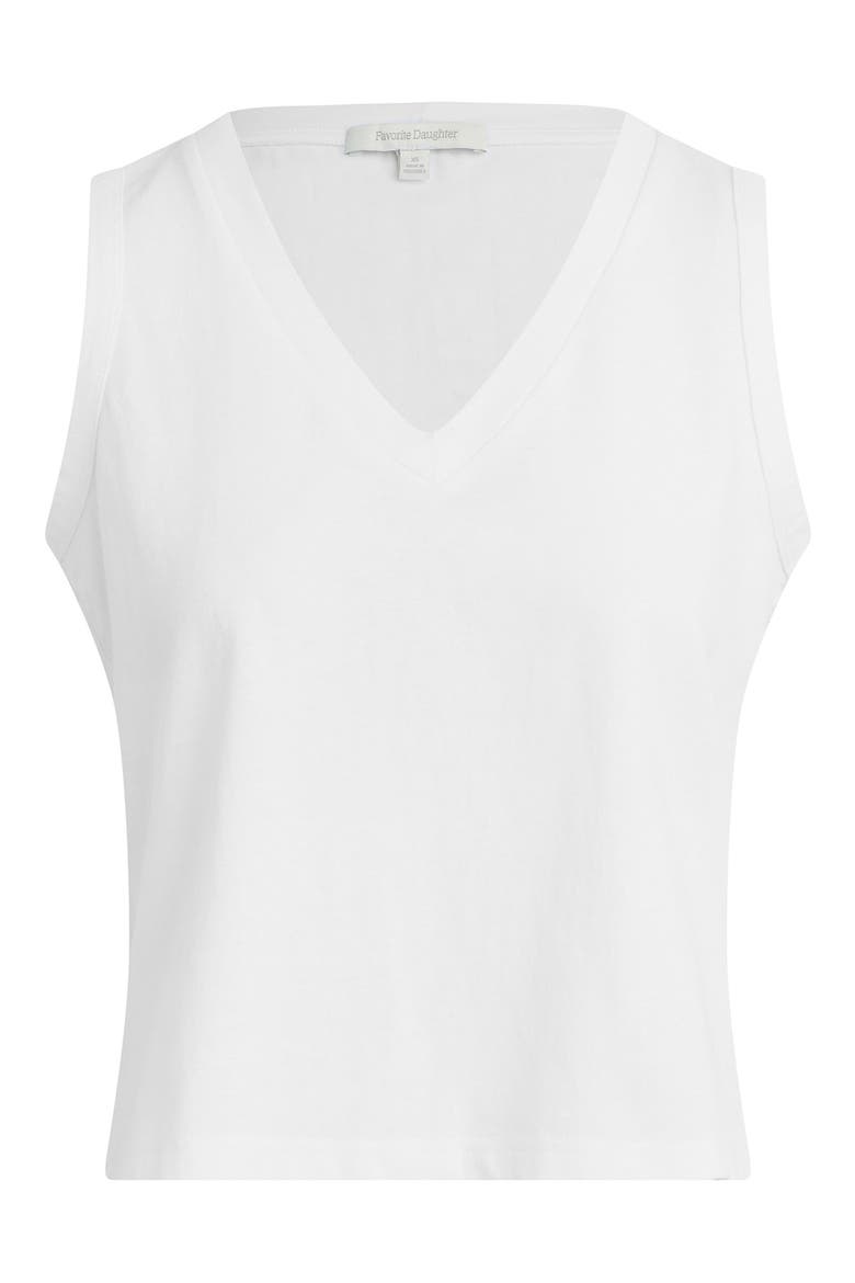 The Everyday Organic Cotton V-Neck Tank, Alternate, color, WHITE