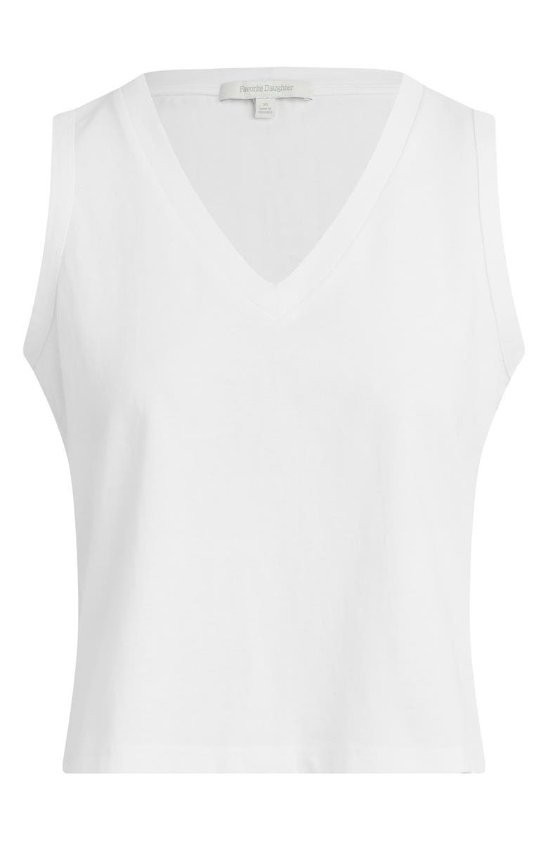 Favorite Daughter The Everyday Organic Cotton V-Neck Tank, Alternate, color, White