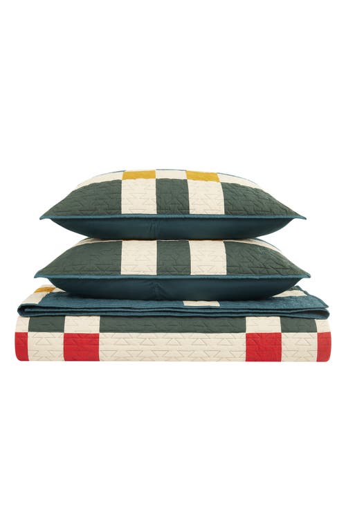 Pendleton Four Square Quilt & Shams Set In Green
