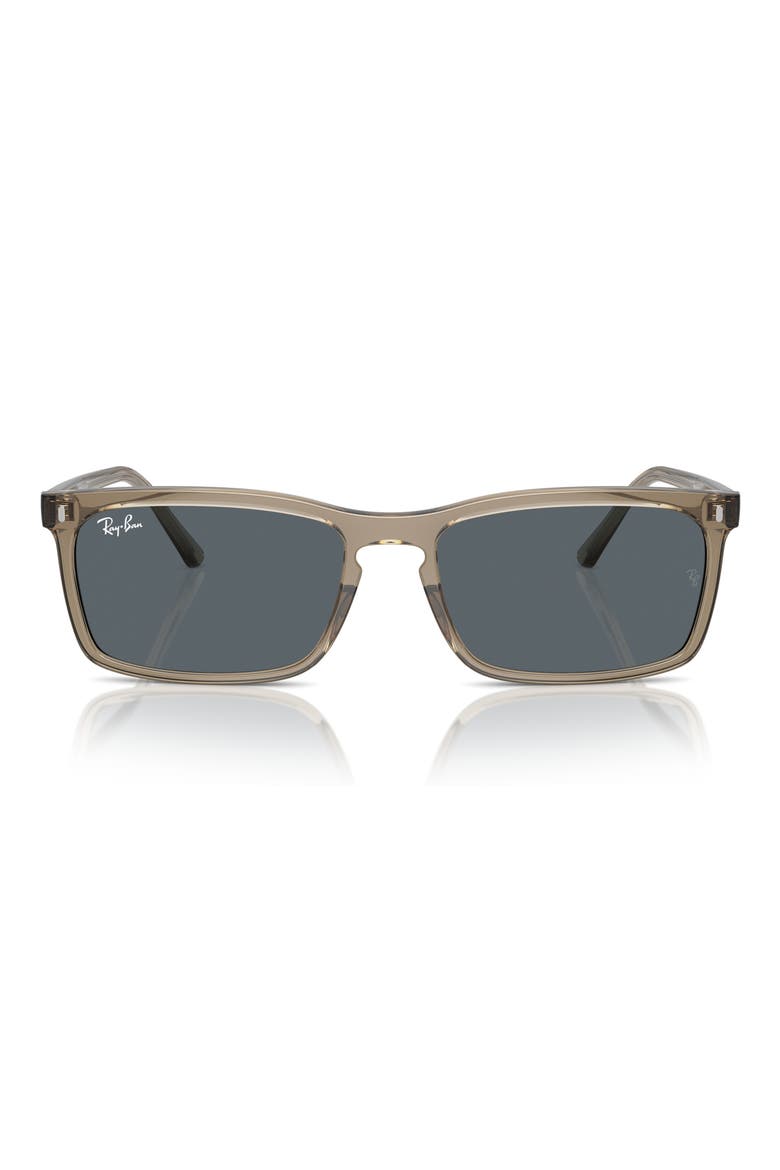 59mm Rectangular Sunglasses, Alternate, color, BLUE/ BROWN