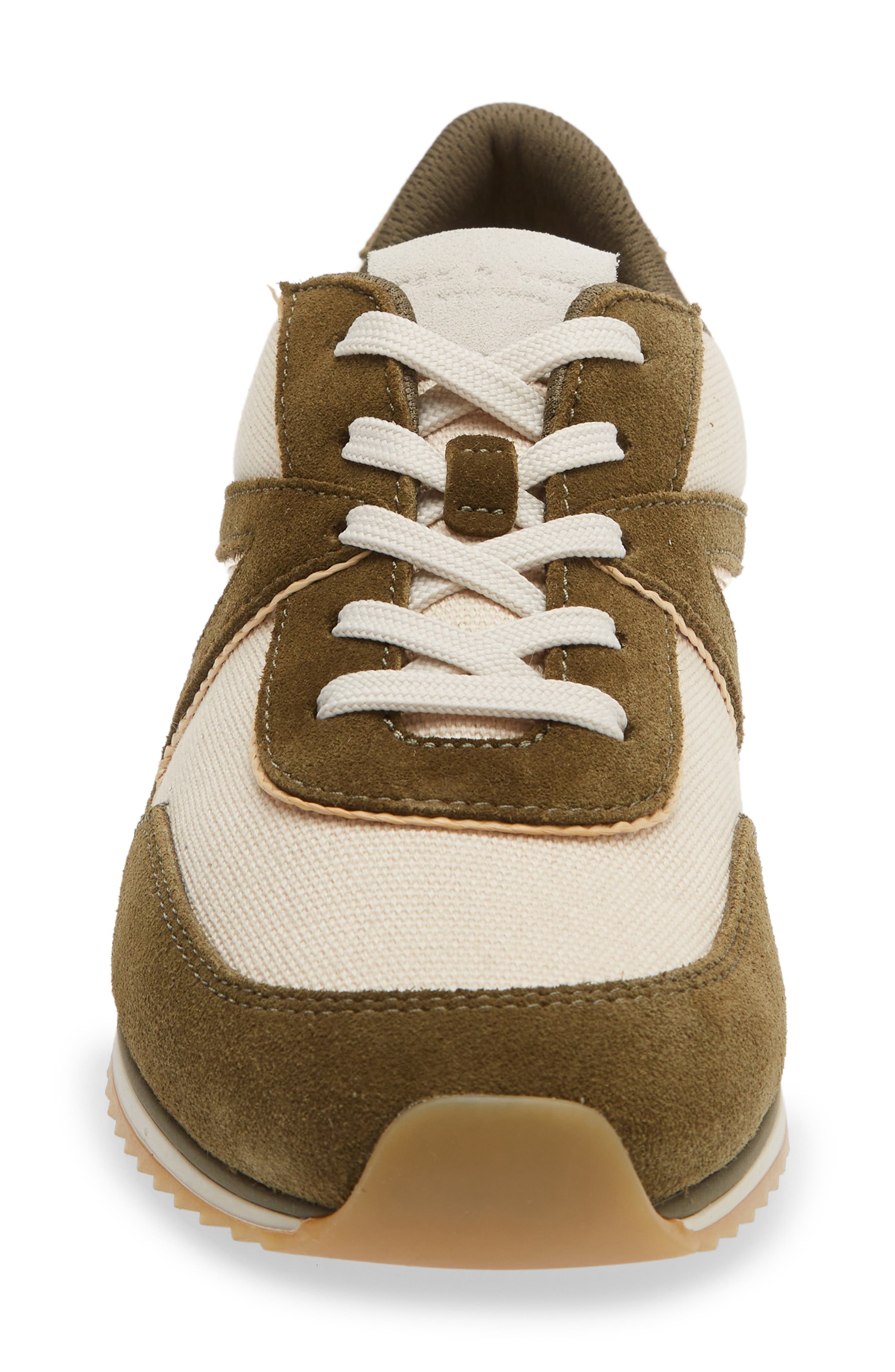 Retro Trainer Sneaker, Alternate, color, LODEN CANVAS