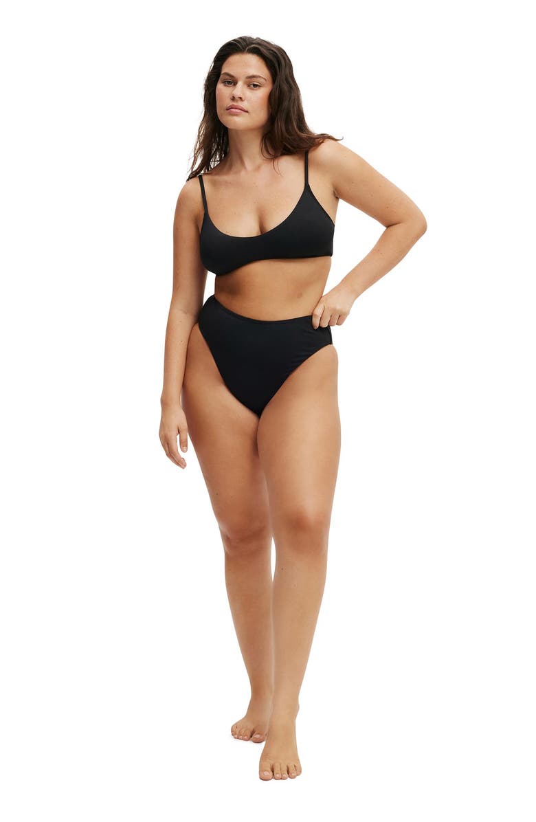 COTTON ON BODY Women's Super Scoop Bikini Top, Alternate, color, Black