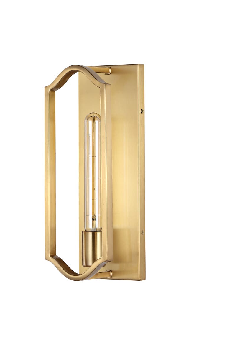 Chloe 1-Light Modern Bohemian Iron LED Sconce, Alternate, color, Brass Gold