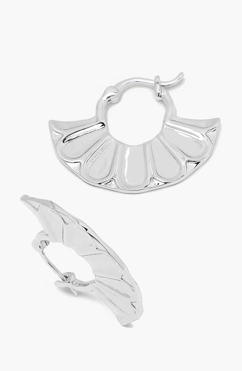 Tali Hoops in Silver