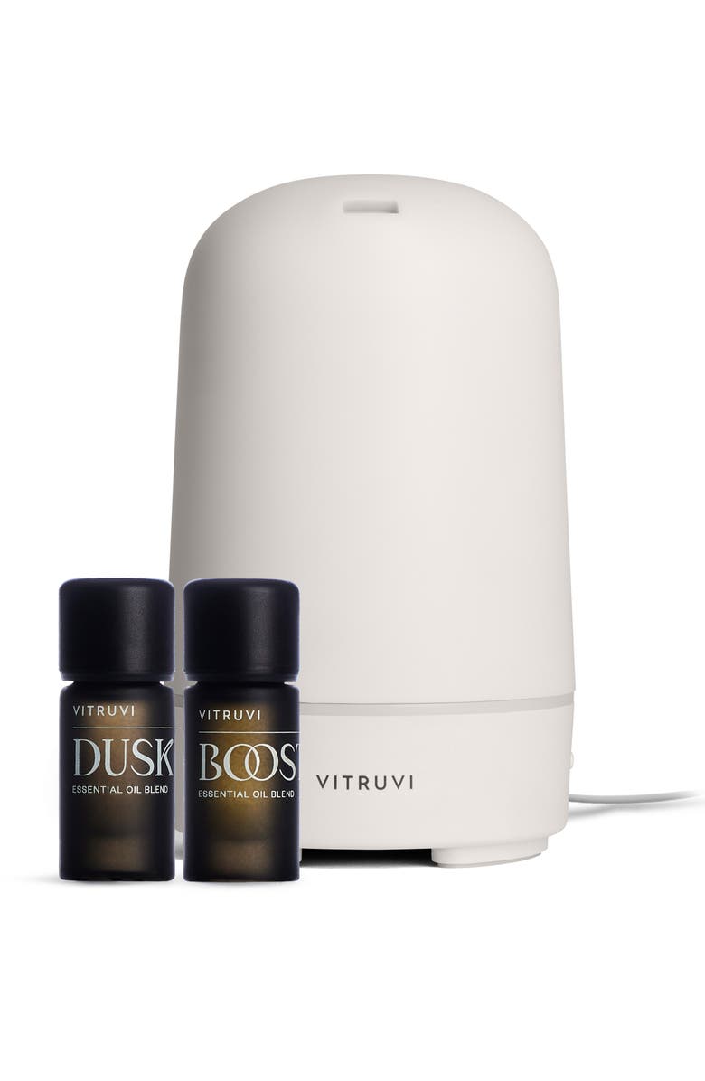 Vitruvi Glow Essential Oil Diffuser Bundle (Limited Edition) $100 Value, Alternate, color, White