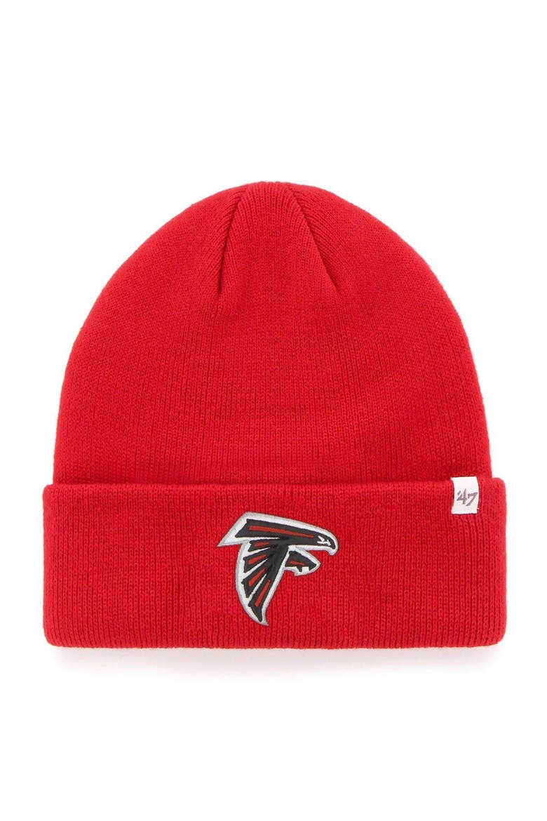 Men's '47 Red Atlanta Falcons Secondary Basic Cuffed Knit Hat, Main, color, Red