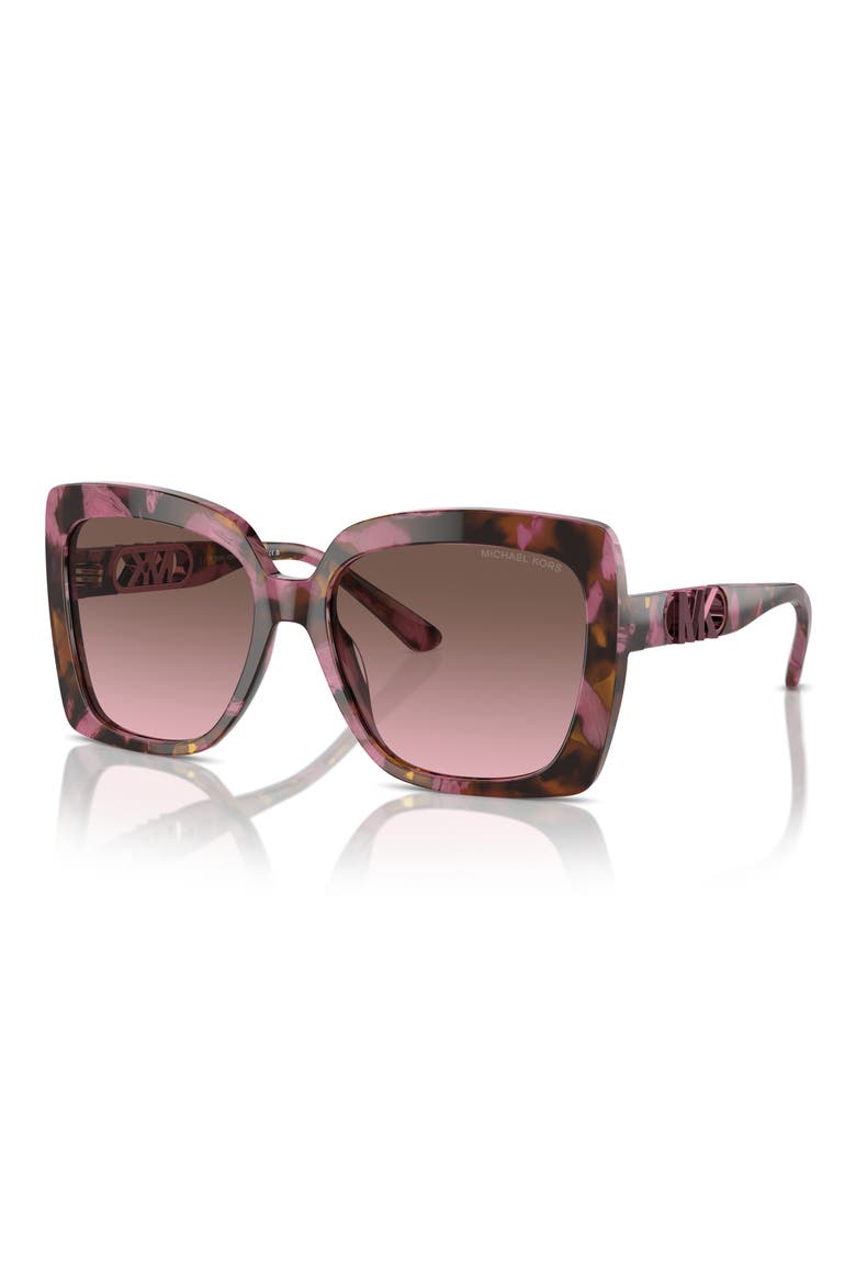 Nice 57mm Gradient Square Sunglasses, Alternate, color, PURPLE TORTOISE