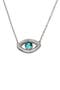 Crystal & CZ Evil Eye Pendant Necklace