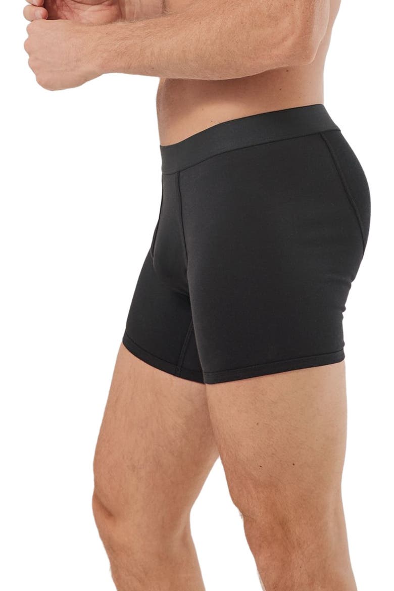 Everyday Boxer Brief 4-Pack Made With Organic Cotton, Alternate, color, Black