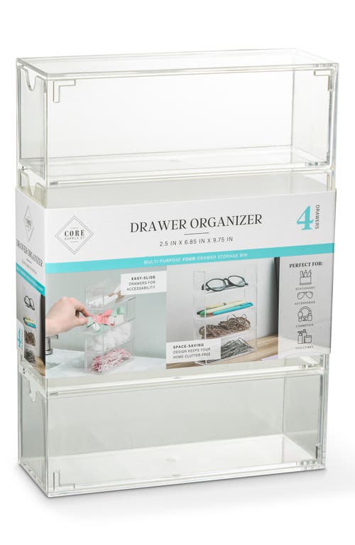 Core Home 4-drawer Sunglasses Organizer In Transparent