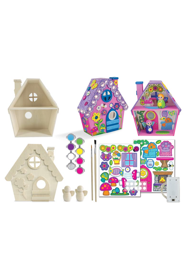 Light-Up Fairy House Wood Craft Kit, Alternate, color, Multicolor