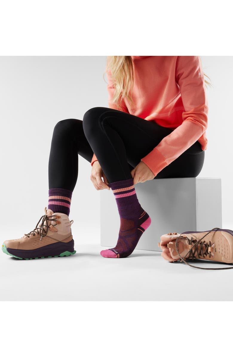 Smartwool Hike Light Cushion Tube Crew Socks, Alternate, color, Purple Iris