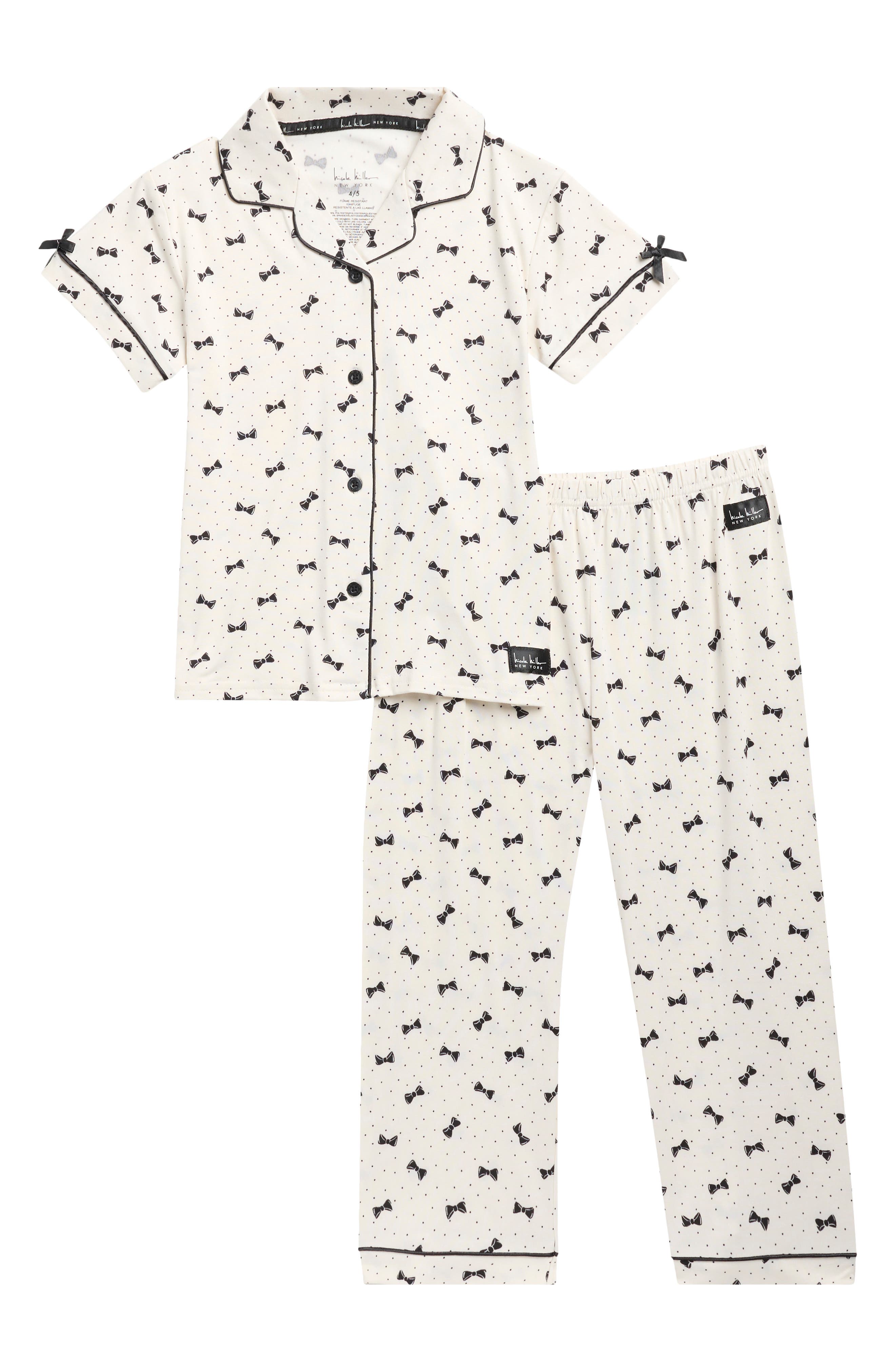 Kids' Bow Polka Dot Pajamas