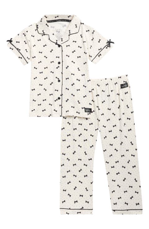 Kids' Bow Polka Dot Pajamas