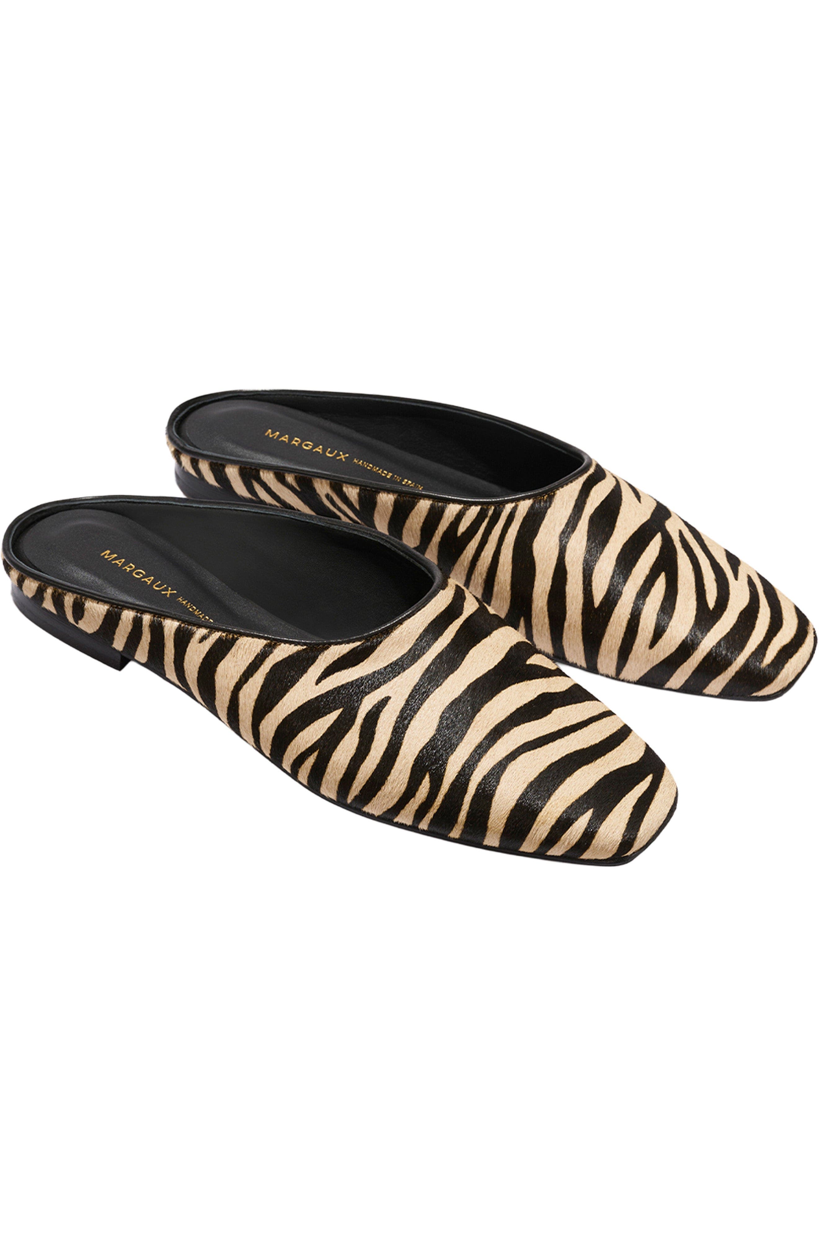 The Clara Mules, Alternate, color, Tan Zebra Haircalf