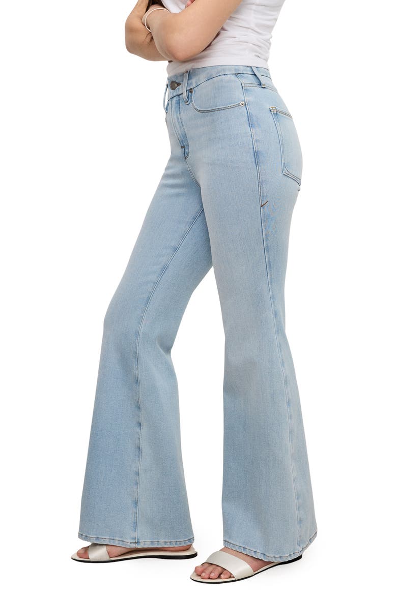 Soft-Tech Good Petite Flare Jeans, Alternate, color, INDIGO841