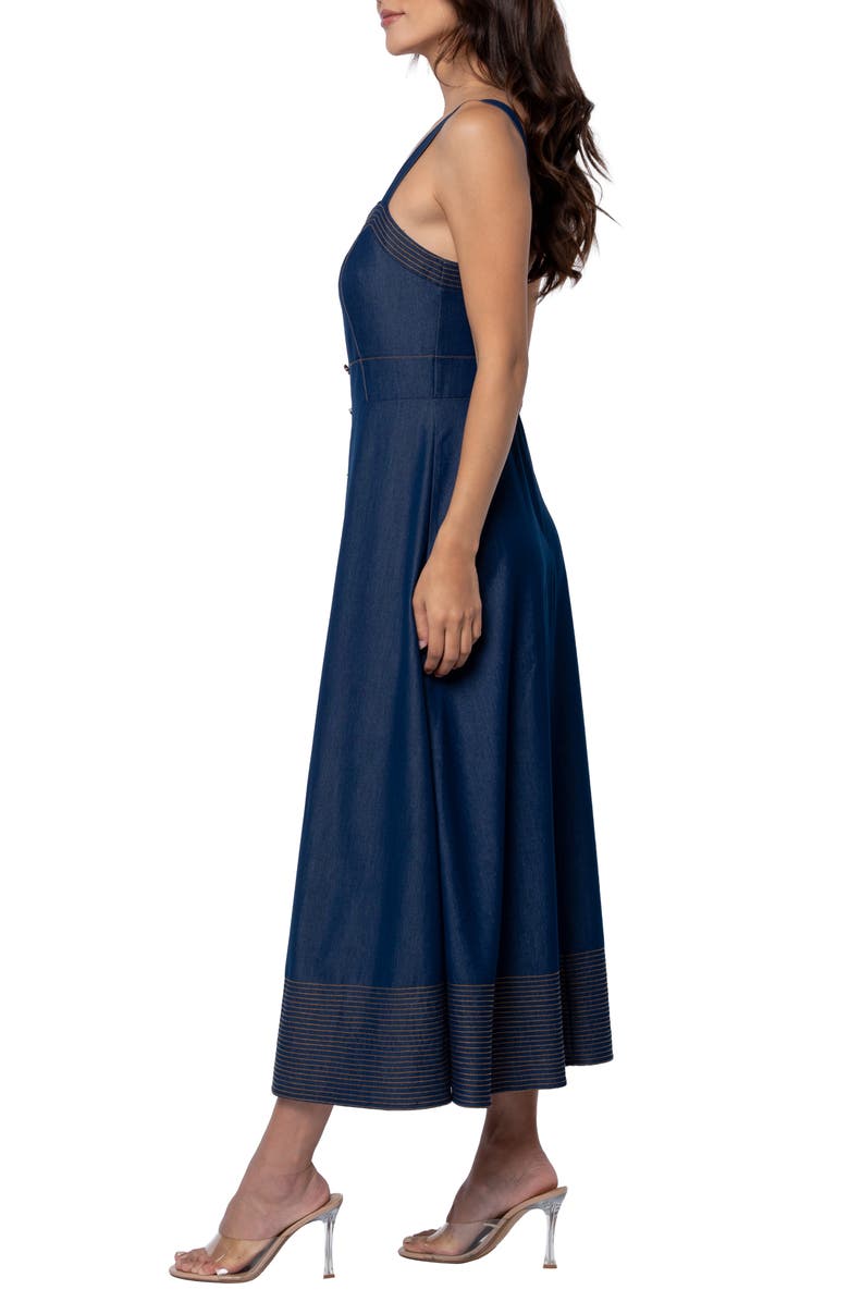 CIEBON Molli Seamed Chambray Sundress, Alternate, color, Navy