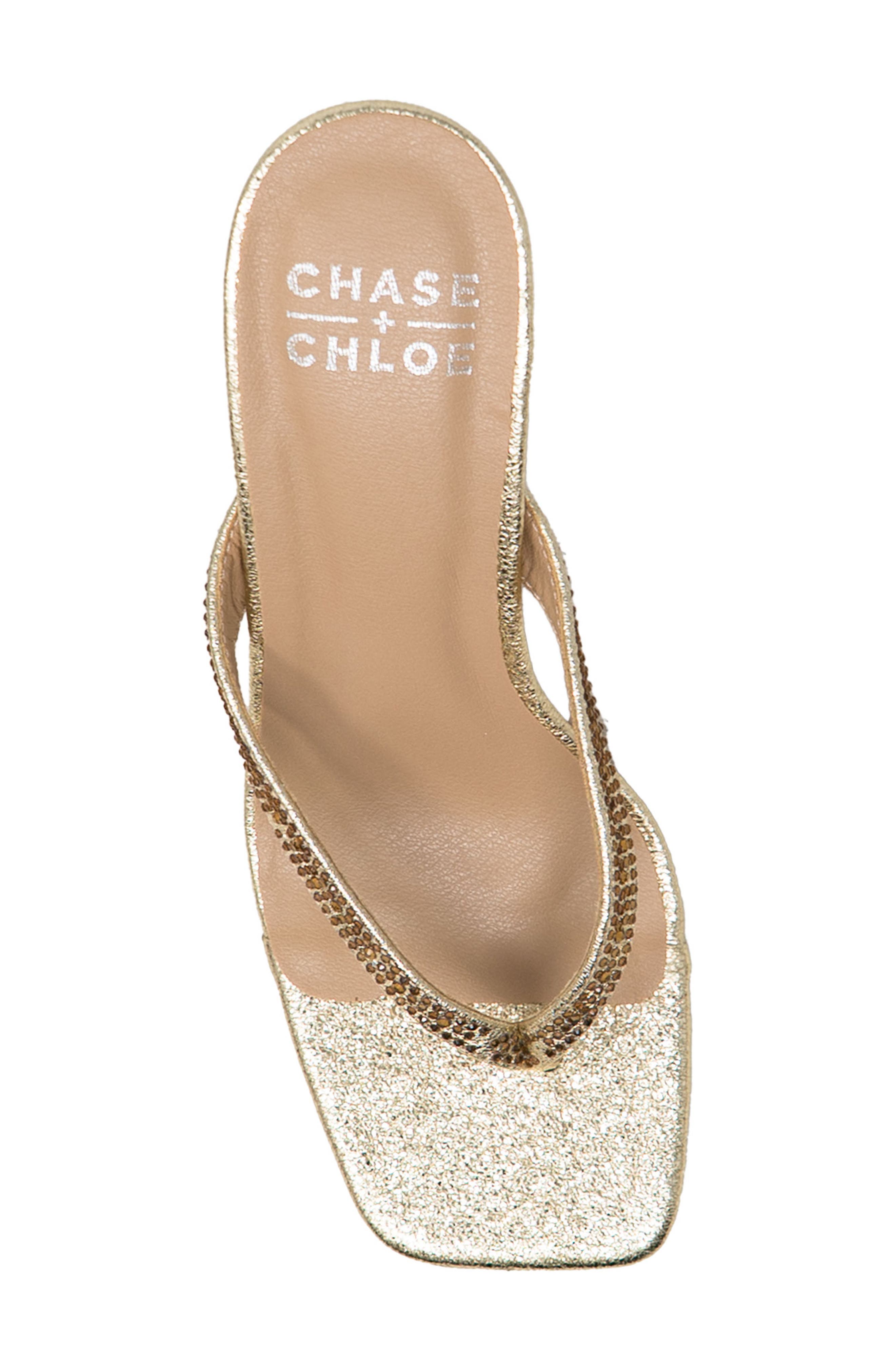 Vixxy Embellished Toe Post Sandal, Alternate, color, GOLD