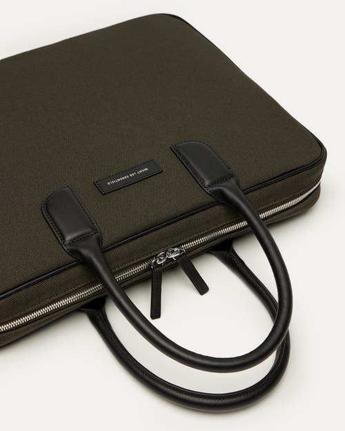 Want Les Essentiels De La Vie Want Les Essentiels Lesage Organic Cotton Canvas Computer Bag In Green