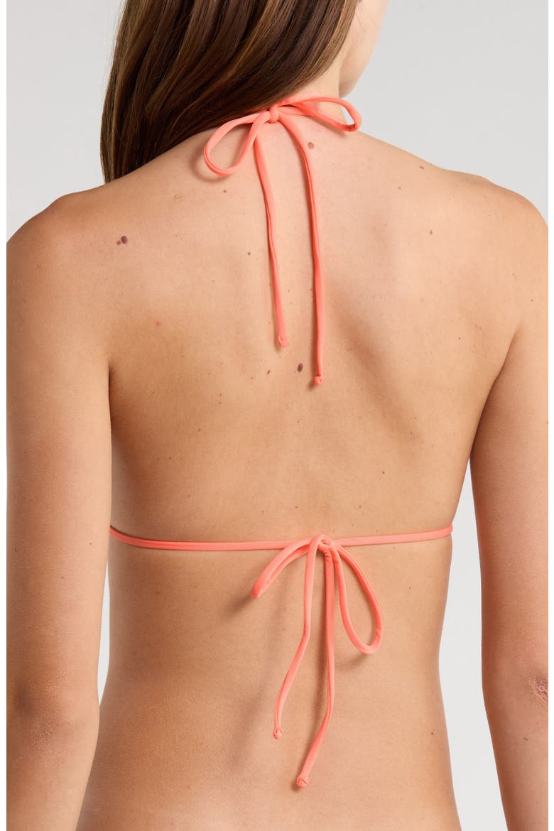Vibe Surf Sliding Triangle Bikini Top, Alternate, color, MELON