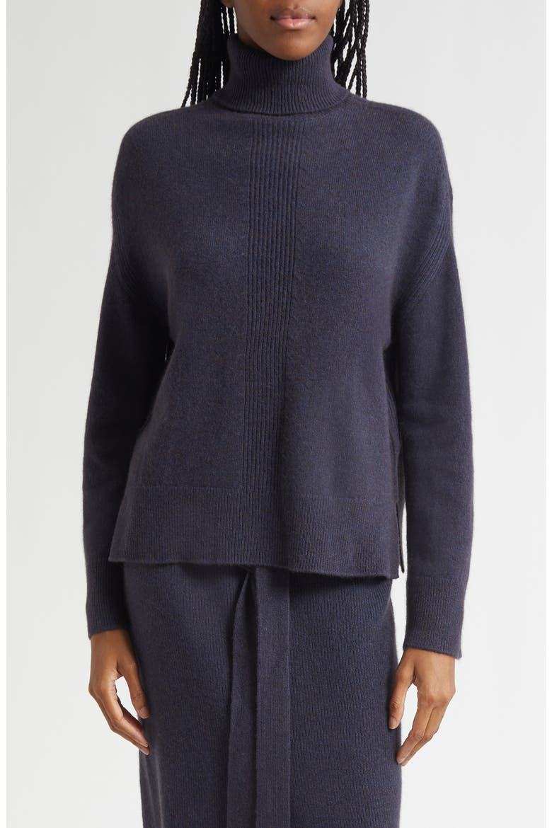 Melange Turtleneck Wool Sweater, Main, color, SOLID MEDIUM BLUE