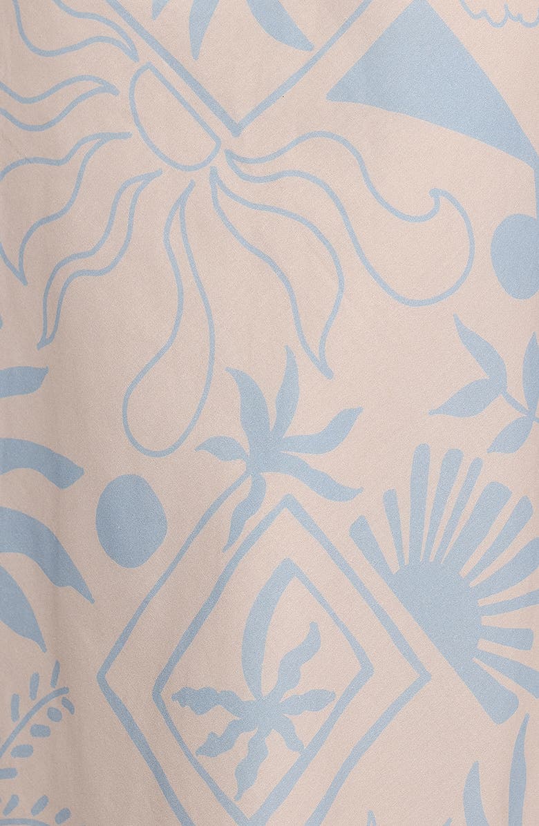 Petal & Pup Elena Mixed Print Cotton Maxi Skirt, Alternate, color, Blue Soleil