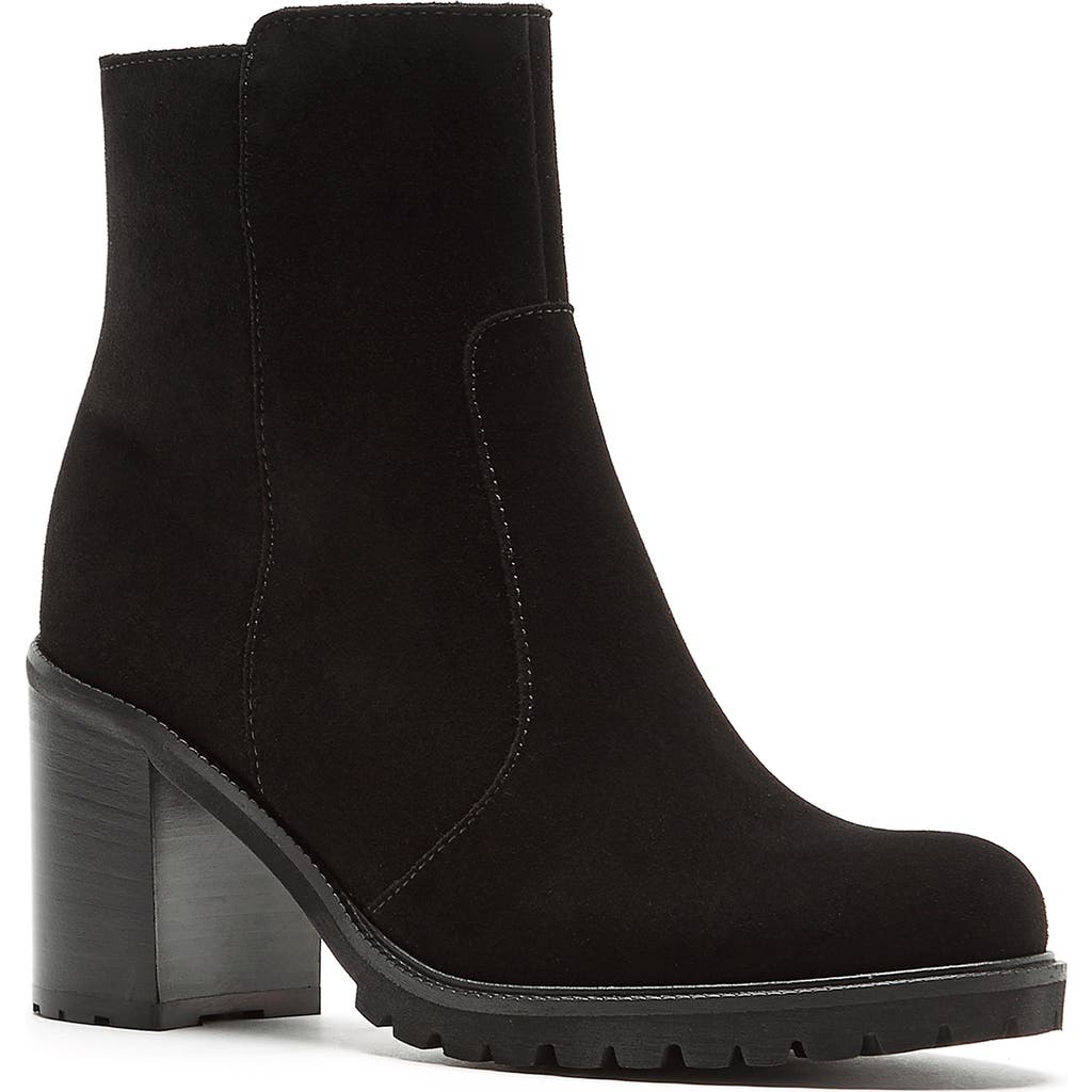 La Canadienne Kylee Waterproof Bootie In Black Suede