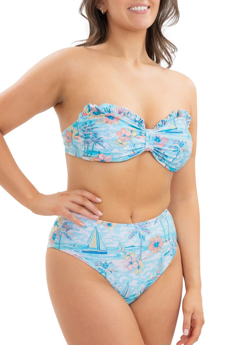 The BVIs - High Waist Bikini Bottom, Alternate, color, Light Blue