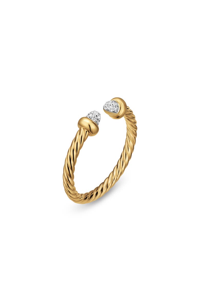 David Yurman Micro Cablespira<sup>®</sup> Flex Open Ring, Alternate, color, Gold