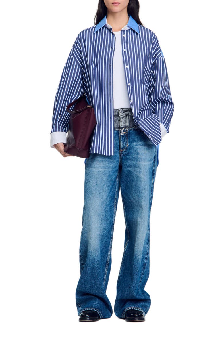 SANDRO Striped shirt, Alternate, color, 