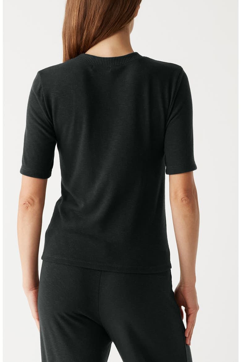 Frankie Crewneck Knit Top, Alternate, color, BLACK