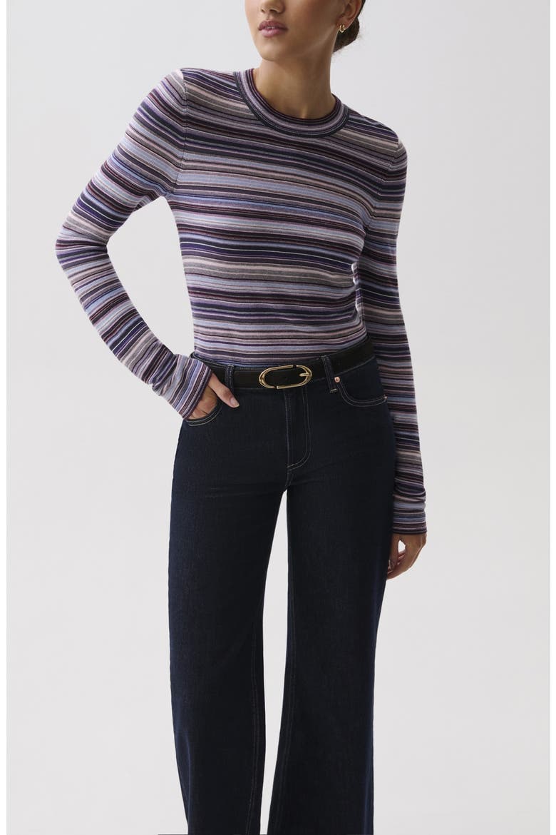 Madison Stripe Sweater, Alternate, color, LOVINA STRIPE