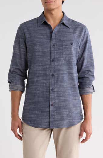 Cotton Peached Texture Button Up Shirt
