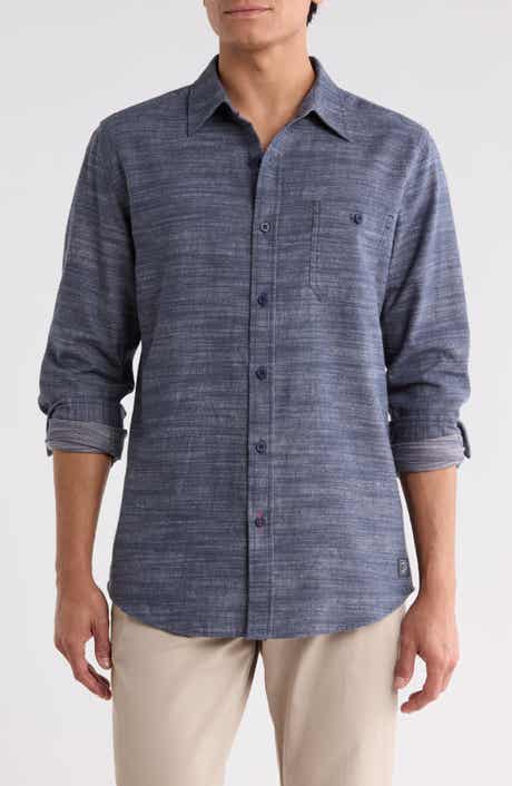 Cotton Peached Texture Button Up Shirt