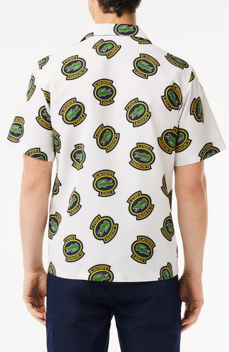 Lacoste Regular Fit Performance Golf Short Sleeve Button-Up Shirt, Alternate, color, 