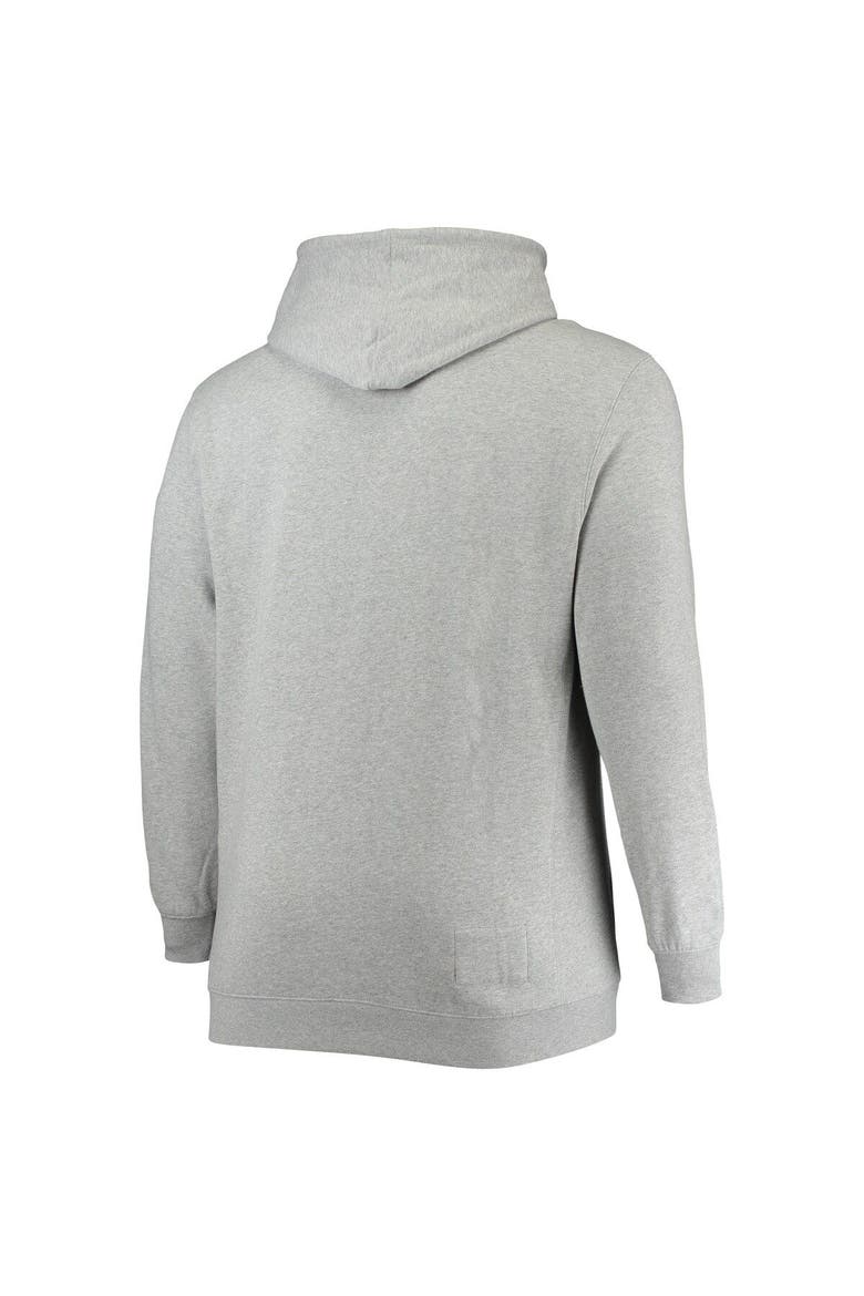 Men's Mitchell & Ness Heathered Gray Philadelphia 76ers Hardwood Classics Big & Tall Throwback Pullover Hoodie, Alternate, color, Heather Gray