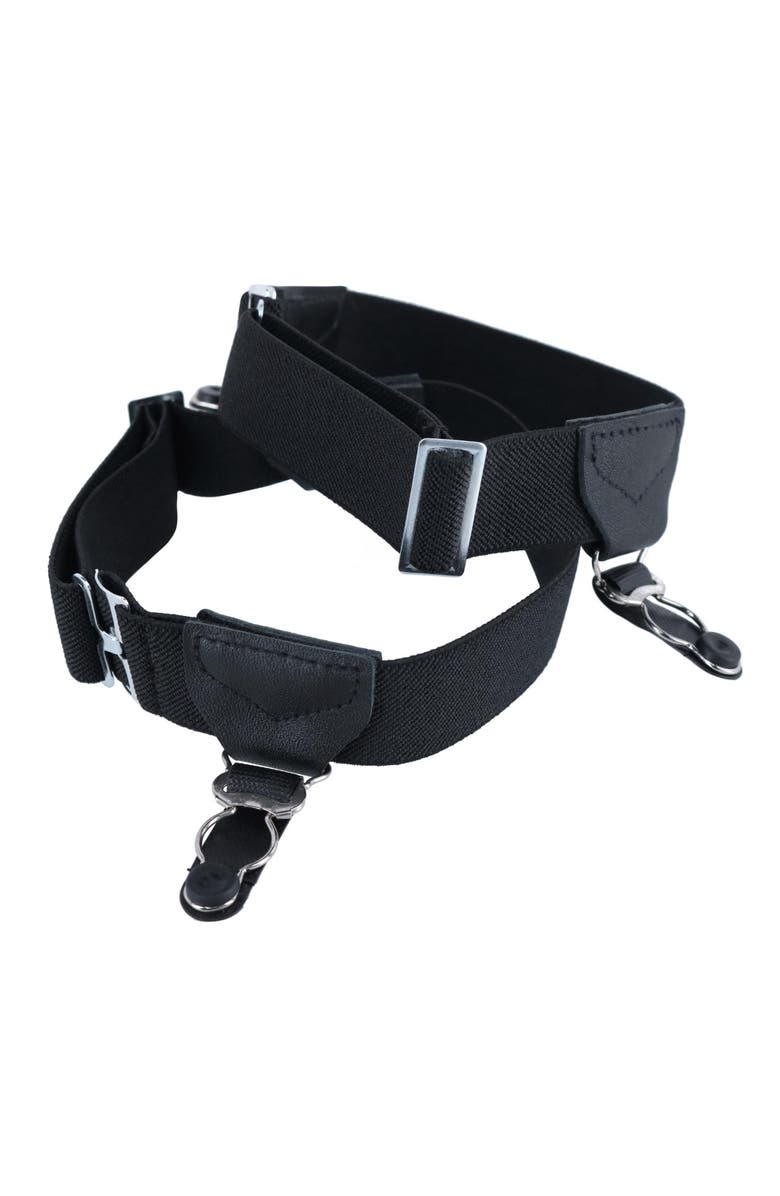 Trafalgar Sutton Double Grip Sock Garters, Alternate, color, Black