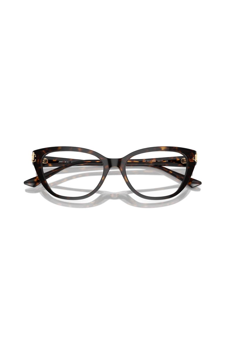 Jimmy Choo 52mm Cat Eye optical glasses, Alternate, color, Tortoise