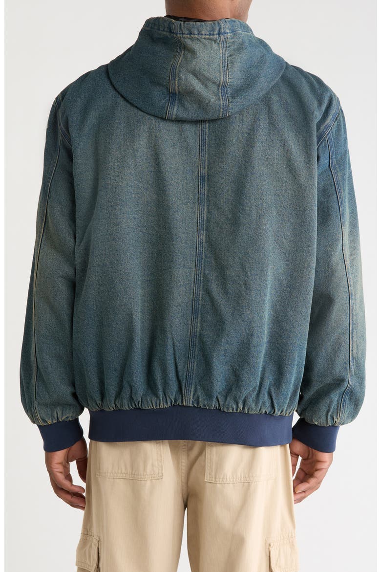 Eli Workwear Denim Hooded Jacket, Alternate, color, DIRTY MEDIUM INDIGO