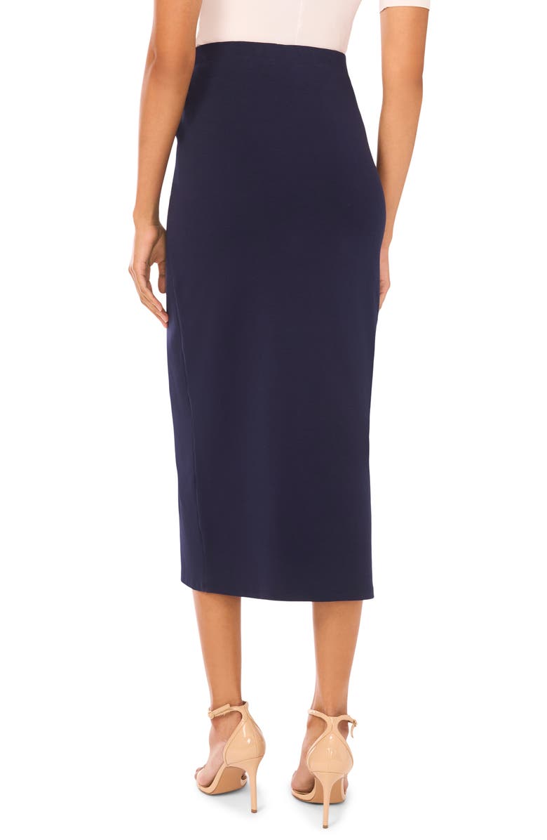 Vince Camuto Pull On Midi Skirt, Alternate, color, Classic Navy